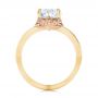 14k Yellow Gold And 18K Gold 14k Yellow Gold And 18K Gold Two-tone Solitaire Engagement Ring - Front View -  104019 - Thumbnail