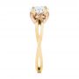 14k Yellow Gold And 18K Gold 14k Yellow Gold And 18K Gold Two-tone Solitaire Engagement Ring - Side View -  104019 - Thumbnail