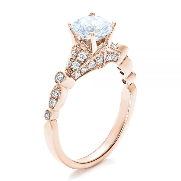 18k Rose Gold Unique Engagement Ring - Vanna K #100077 - Seattle ...