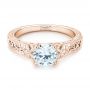 14k Rose Gold 14k Rose Gold Vine Filigree Diamond Engagement Ring - Flat View -  102564 - Thumbnail