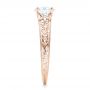 14k Rose Gold 14k Rose Gold Vine Filigree Diamond Engagement Ring - Side View -  102564 - Thumbnail