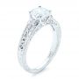 14k White Gold Vine Filigree Diamond Engagement Ring - Three-Quarter View -  102564 - Thumbnail