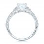 18k White Gold 18k White Gold Vine Filigree Diamond Engagement Ring - Front View -  102564 - Thumbnail