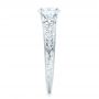 14k White Gold Vine Filigree Diamond Engagement Ring - Side View -  102564 - Thumbnail