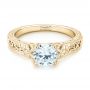 18k Yellow Gold 18k Yellow Gold Vine Filigree Diamond Engagement Ring - Flat View -  102564 - Thumbnail