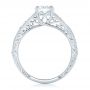 14k White Gold Vine Filigree Solitaire Diamond Engagement Ring - Front View -  102565 - Thumbnail