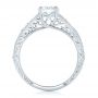 18k White Gold 18k White Gold Vine Filigree Solitaire Diamond Engagement Ring - Front View -  102565 - Thumbnail