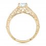 18k Yellow Gold 18k Yellow Gold Vine Filigree Solitaire Diamond Engagement Ring - Front View -  102565 - Thumbnail