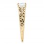 14k Yellow Gold 14k Yellow Gold Vine Filigree Solitaire Diamond Engagement Ring - Side View -  102565 - Thumbnail
