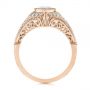 18k Rose Gold 18k Rose Gold Vintage Dome Bezel Diamond Engagement Ring - Front View -  105795 - Thumbnail