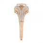 14k Rose Gold 14k Rose Gold Vintage Dome Bezel Diamond Engagement Ring - Side View -  105795 - Thumbnail