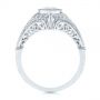 18k White Gold Vintage Dome Bezel Diamond Engagement Ring - Front View -  105795 - Thumbnail