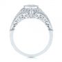  Platinum Platinum Vintage Dome Bezel Diamond Engagement Ring - Front View -  105795 - Thumbnail