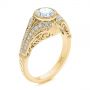 18k Yellow Gold 18k Yellow Gold Vintage Dome Bezel Diamond Engagement Ring - Three-Quarter View -  105795 - Thumbnail