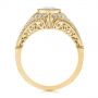 14k Yellow Gold 14k Yellow Gold Vintage Dome Bezel Diamond Engagement Ring - Front View -  105795 - Thumbnail