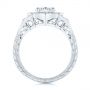  Platinum Platinum Vintage Floral Diamond Halo Engagement Ring - Front View -  105767 - Thumbnail