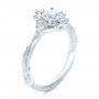 14k White Gold 14k White Gold Vintage Inspired Cluster Engagement Ring - Three-Quarter View -  107275 - Thumbnail