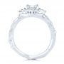  Platinum Platinum Vintage Inspired Cluster Engagement Ring - Front View -  107275 - Thumbnail