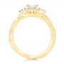 14k Yellow Gold Vintage Inspired Cluster Engagement Ring - Front View -  107275 - Thumbnail