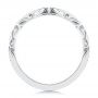 14k White Gold Vintage Inspired Diamond Wedding Band - Front View -  107270 - Thumbnail