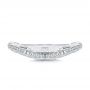 14k White Gold Vintage Inspired Diamond Wedding Band - Top View -  107270 - Thumbnail
