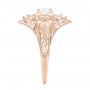18k Rose Gold 18k Rose Gold Vintage Style Diamond Engagement Ring - Side View -  103510 - Thumbnail