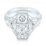  Platinum Vintage Style Diamond Engagement Ring - Flat View -  103510 - Thumbnail