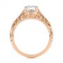 18k Rose Gold 18k Rose Gold Vintage Style Filigree Engagement Ring - Front View -  105792 - Thumbnail