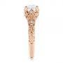 14k Rose Gold 14k Rose Gold Vintage Style Filigree Engagement Ring - Side View -  105792 - Thumbnail