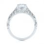 18k White Gold 18k White Gold Vintage Style Filigree Engagement Ring - Front View -  105792 - Thumbnail