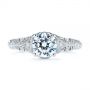 18k White Gold 18k White Gold Vintage Style Filigree Engagement Ring - Top View -  105792 - Thumbnail