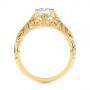 18k Yellow Gold 18k Yellow Gold Vintage Style Filigree Engagement Ring - Front View -  105792 - Thumbnail