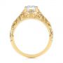 14k Yellow Gold 14k Yellow Gold Vintage Style Filigree Engagement Ring - Front View -  105792 - Thumbnail