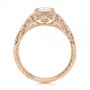 18k Rose Gold 18k Rose Gold Vintage-inspired Diamond Dome Engagement Ring - Front View -  103095 - Thumbnail