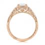 14k Rose Gold 14k Rose Gold Vintage-inspired Diamond Dome Engagement Ring - Front View -  103095 - Thumbnail