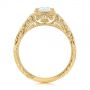 18k Yellow Gold 18k Yellow Gold Vintage-inspired Diamond Dome Engagement Ring - Front View -  103095 - Thumbnail