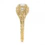 18k Yellow Gold 18k Yellow Gold Vintage-inspired Diamond Dome Engagement Ring - Side View -  103095 - Thumbnail