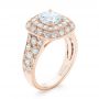 14k Rose Gold 14k Rose Gold Vintage-inspired Diamond Engagement Ring - Three-Quarter View -  103047 - Thumbnail