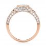 18k Rose Gold 18k Rose Gold Vintage-inspired Diamond Engagement Ring - Front View -  103046 - Thumbnail
