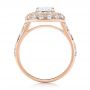 18k Rose Gold 18k Rose Gold Vintage-inspired Diamond Engagement Ring - Front View -  103047 - Thumbnail