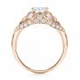 18k Rose Gold 18k Rose Gold Vintage-inspired Diamond Engagement Ring - Front View -  103059 - Thumbnail