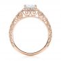 18k Rose Gold 18k Rose Gold Vintage-inspired Diamond Engagement Ring - Front View -  103060 - Thumbnail