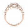 18k Rose Gold 18k Rose Gold Vintage-inspired Diamond Engagement Ring - Front View -  103062 - Thumbnail