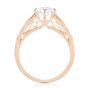 18k Rose Gold 18k Rose Gold Vintage-inspired Diamond Engagement Ring - Front View -  103294 - Thumbnail