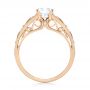 18k Rose Gold Vintage-inspired Diamond Engagement Ring - Front View -  103298 - Thumbnail