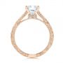 14k Rose Gold 14k Rose Gold Vintage-inspired Diamond Engagement Ring - Front View -  105367 - Thumbnail
