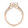 18k Rose Gold 18k Rose Gold Vintage-inspired Diamond Engagement Ring - Front View -  105793 - Thumbnail