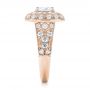 18k Rose Gold 18k Rose Gold Vintage-inspired Diamond Engagement Ring - Side View -  103047 - Thumbnail