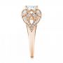 14k Rose Gold 14k Rose Gold Vintage-inspired Diamond Engagement Ring - Side View -  103059 - Thumbnail