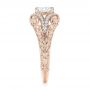 18k Rose Gold 18k Rose Gold Vintage-inspired Diamond Engagement Ring - Side View -  103060 - Thumbnail